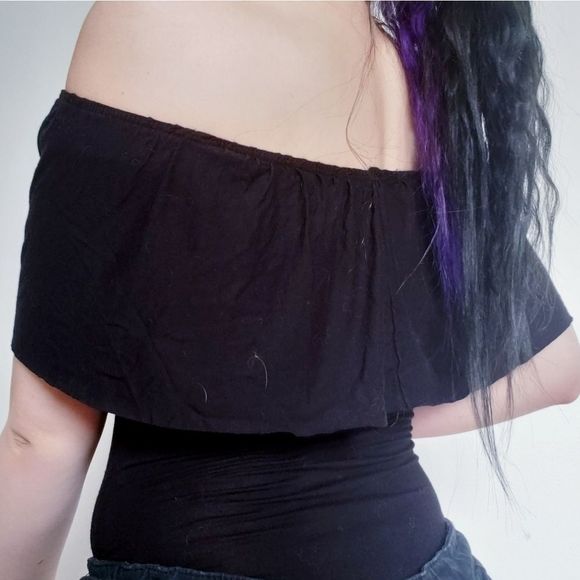 Fashion Nova Off-Shoulder Flare Bodysuit - Picture 6 of 13